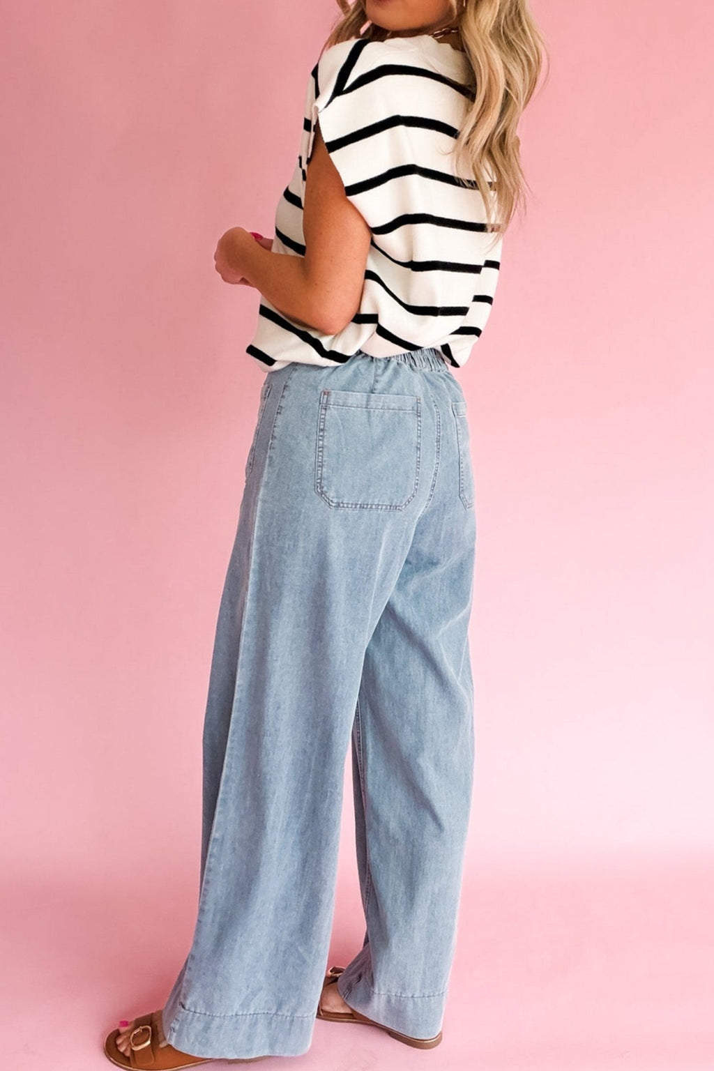 Solid Denim Patch Pocket Straight Leg Jeans - Rooted & Reckless Co.