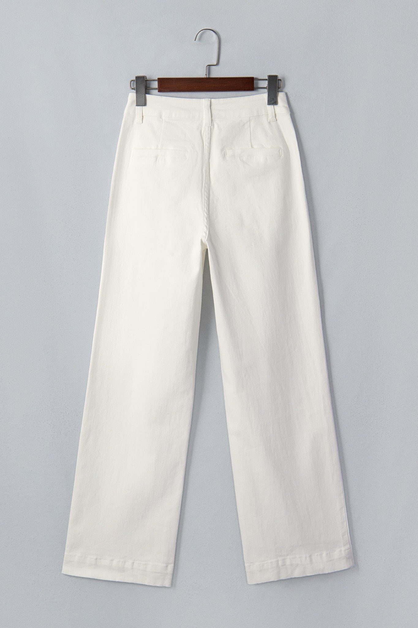 Solid Denim Scalloped Patch Pocket Shift Jeans - Rooted & Reckless Co.