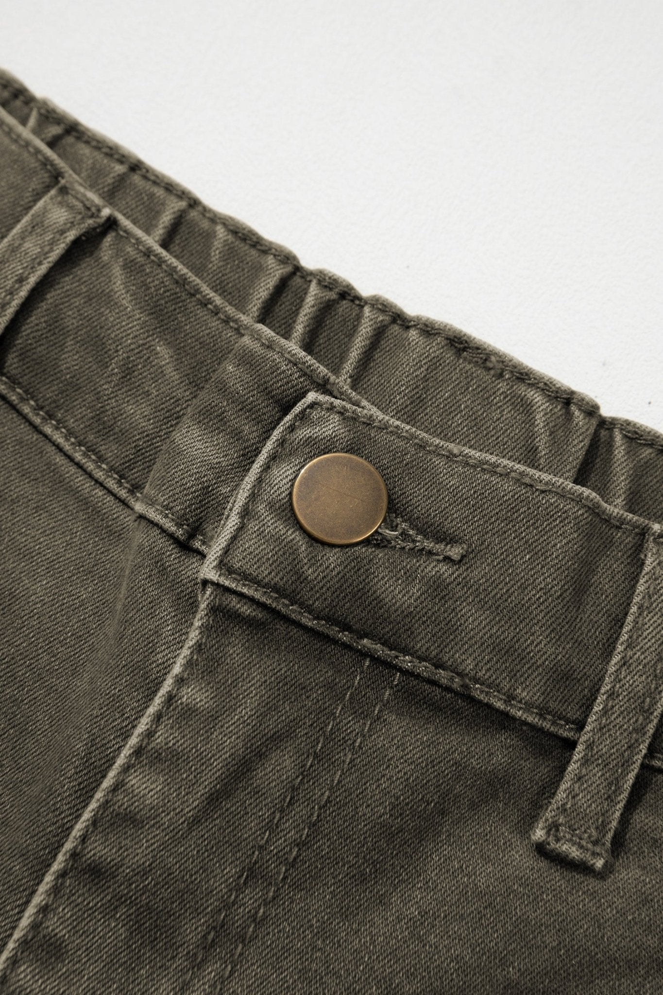 Solid Denim Square Patch Pocket Barrel Jeans - Rooted & Reckless Co.