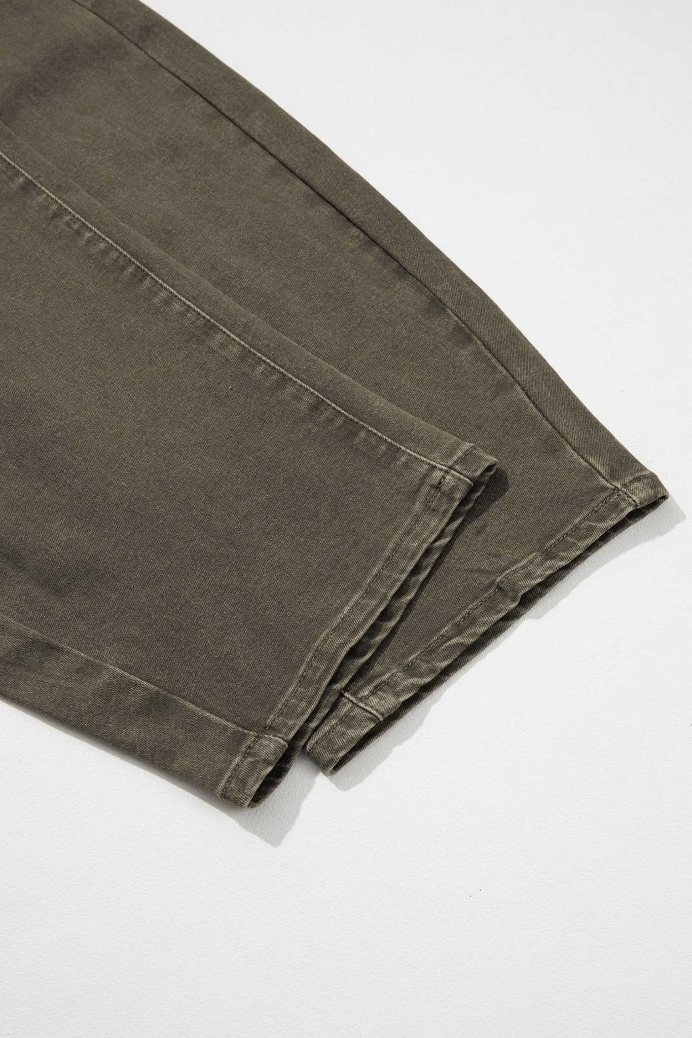 Solid Denim Square Patch Pocket Barrel Jeans - Rooted & Reckless Co.