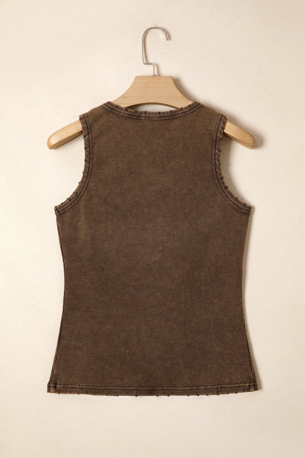Solid Distressed Ribbed Mineral Wash Tank - Rooted & Reckless Co.