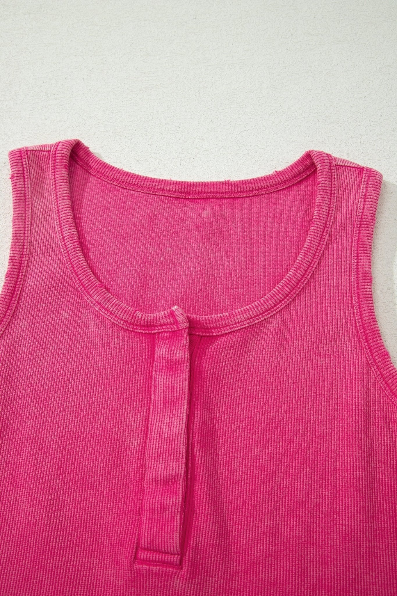 Solid Distressed Ribbed Mineral Wash Tank - Rooted & Reckless Co.