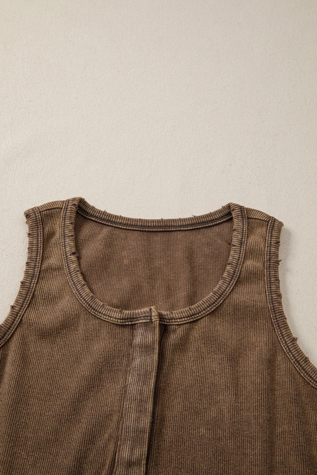 Solid Distressed Ribbed Mineral Wash Tank - Rooted & Reckless Co.