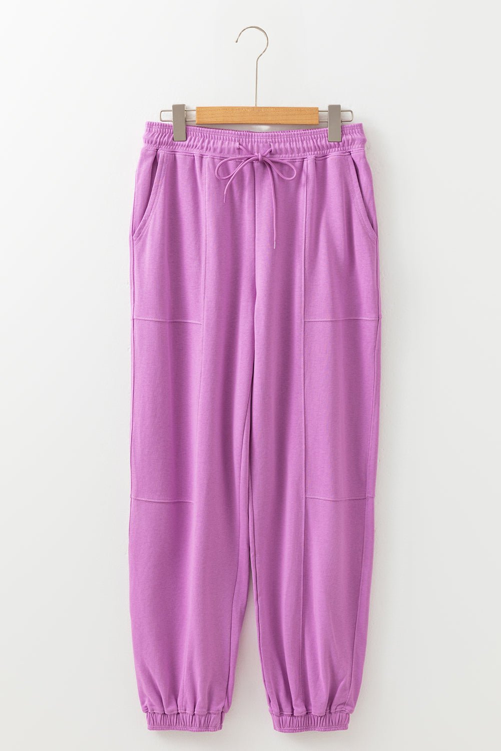 Solid Drawstring Elastic Waist Jogger Pants - Rooted & Reckless Co.