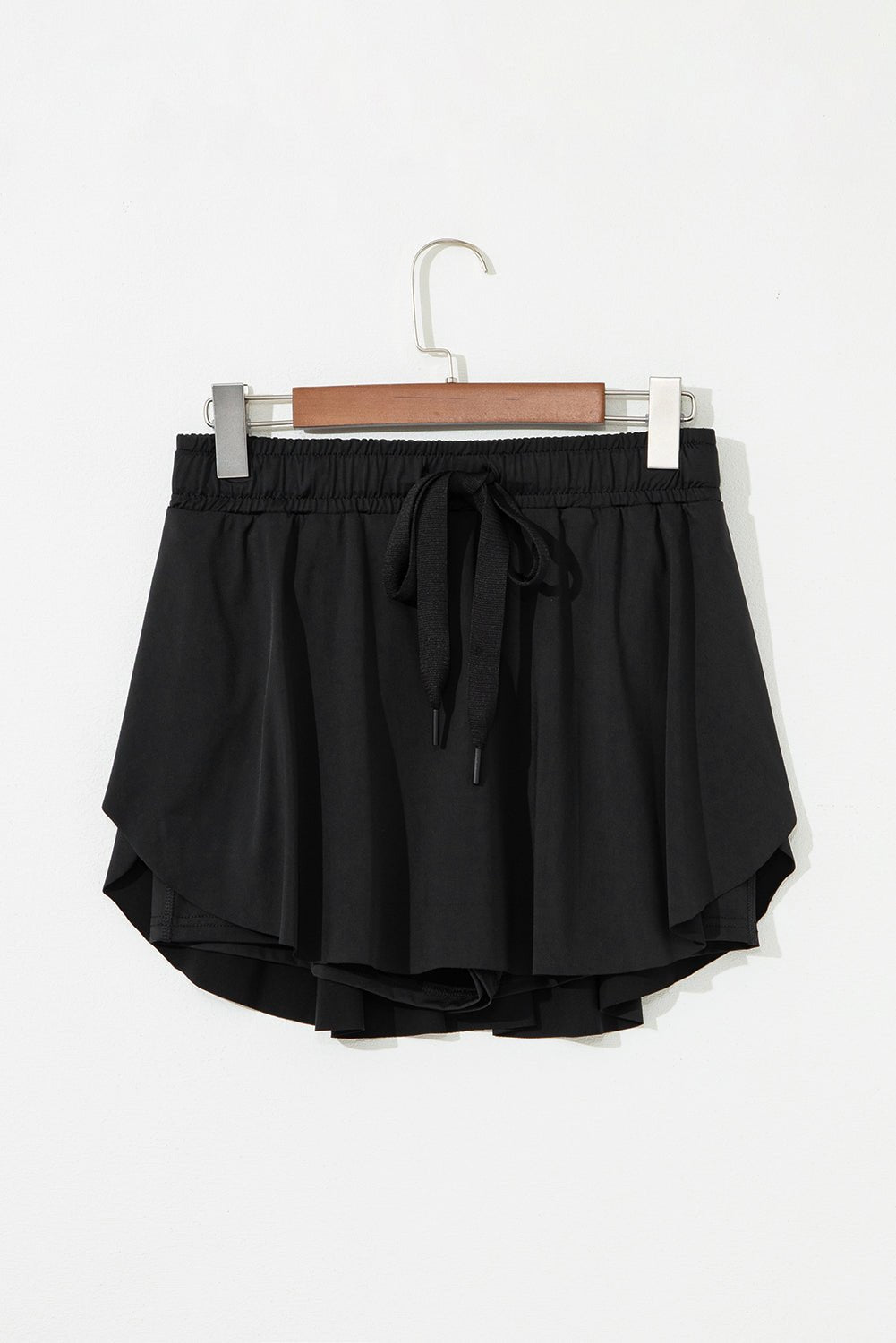 Solid Drawstring Elastic Waist Lined Tennis Skort - Rooted & Reckless Co.