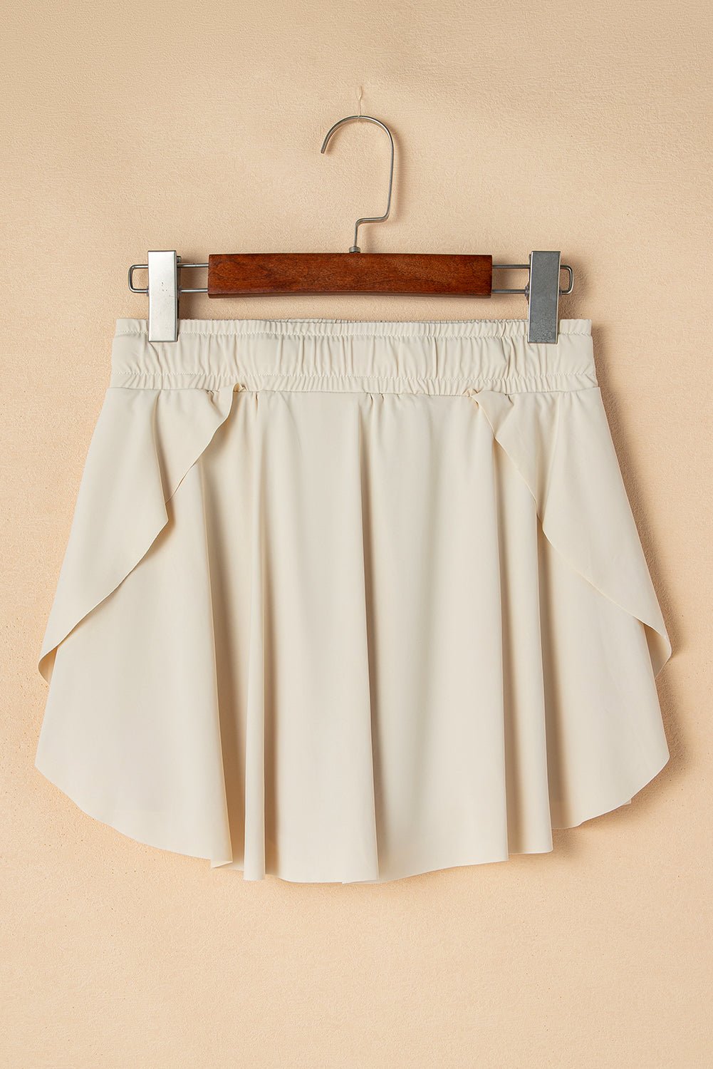 Solid Drawstring Elastic Waist Lined Tennis Skort - Rooted & Reckless Co.