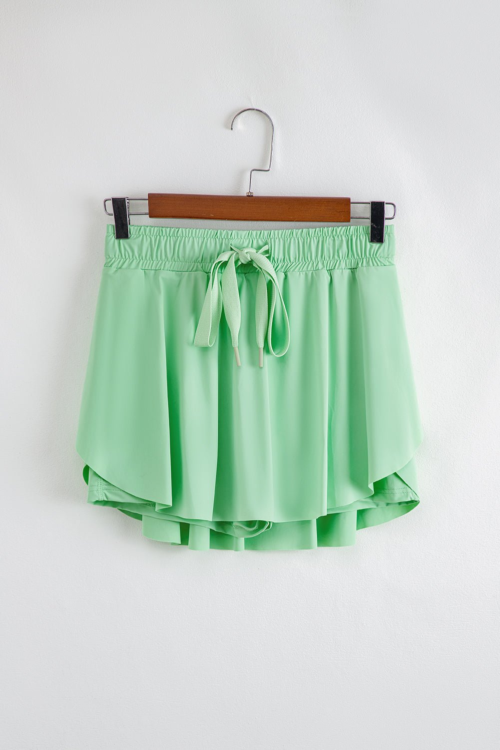 Solid Drawstring Elastic Waist Lined Tennis Skort - Rooted & Reckless Co.