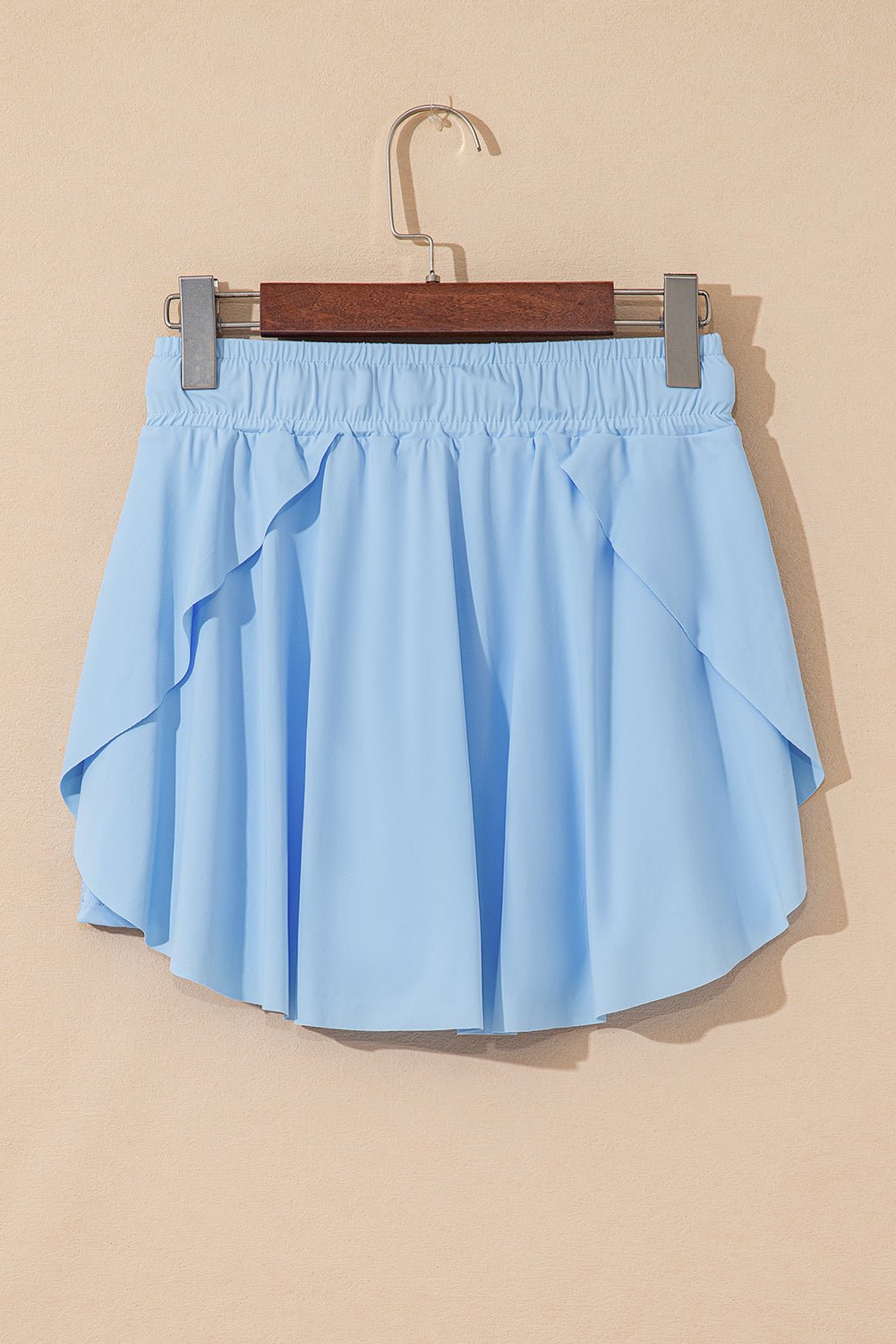 Solid Drawstring Elastic Waist Lined Tennis Skort - Rooted & Reckless Co.
