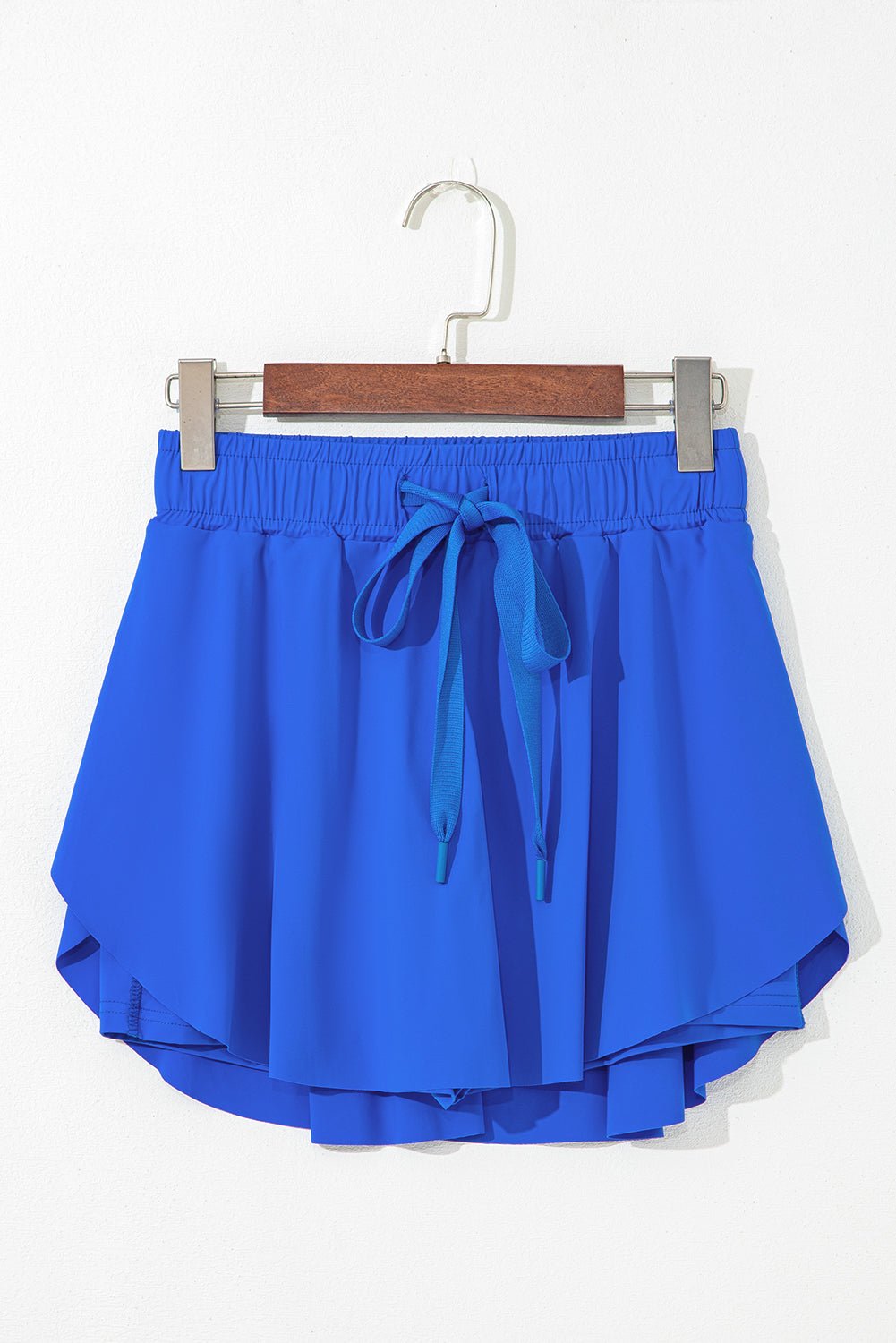 Solid Drawstring Elastic Waist Lined Tennis Skort - Rooted & Reckless Co.