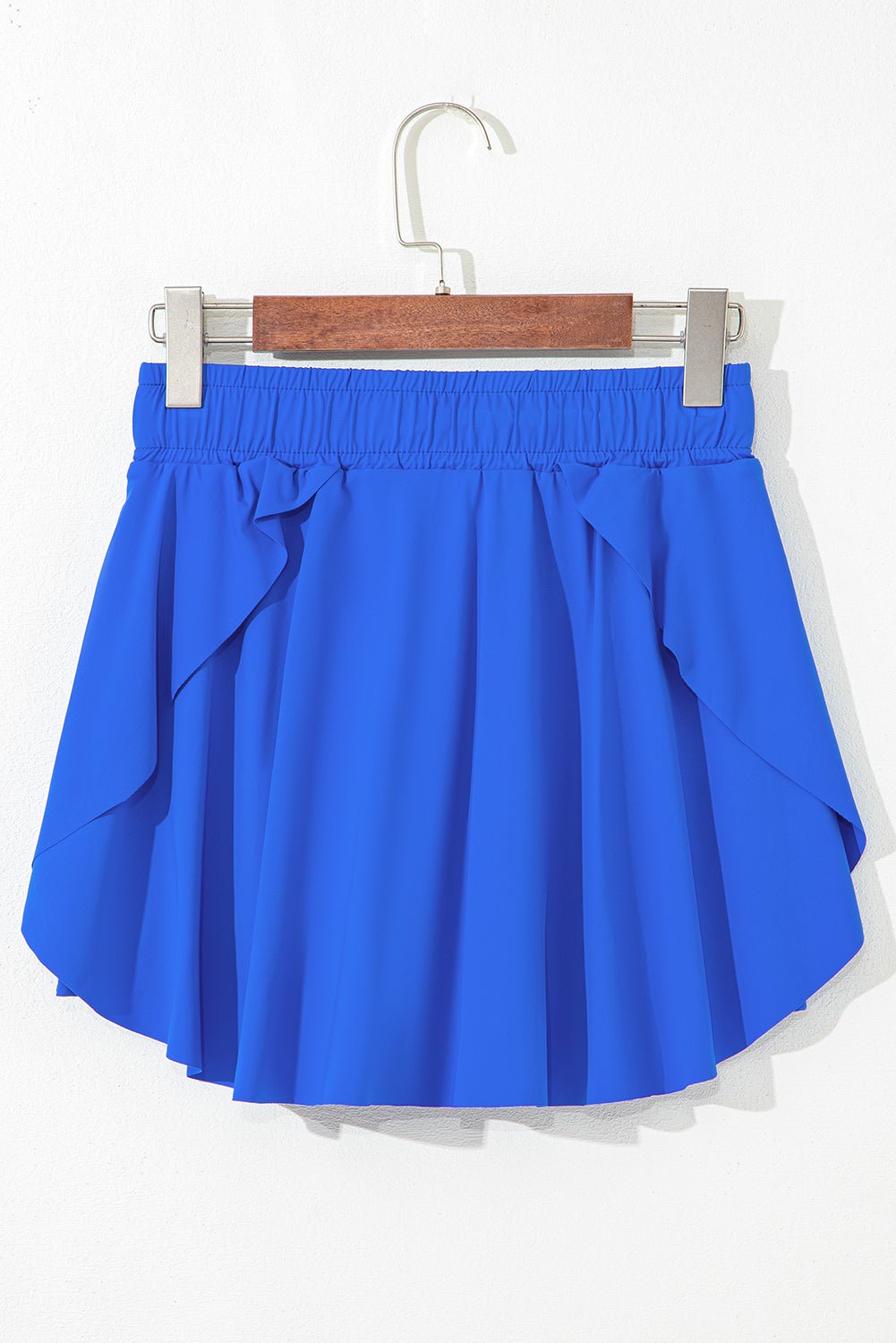 Solid Drawstring Elastic Waist Lined Tennis Skort - Rooted & Reckless Co.