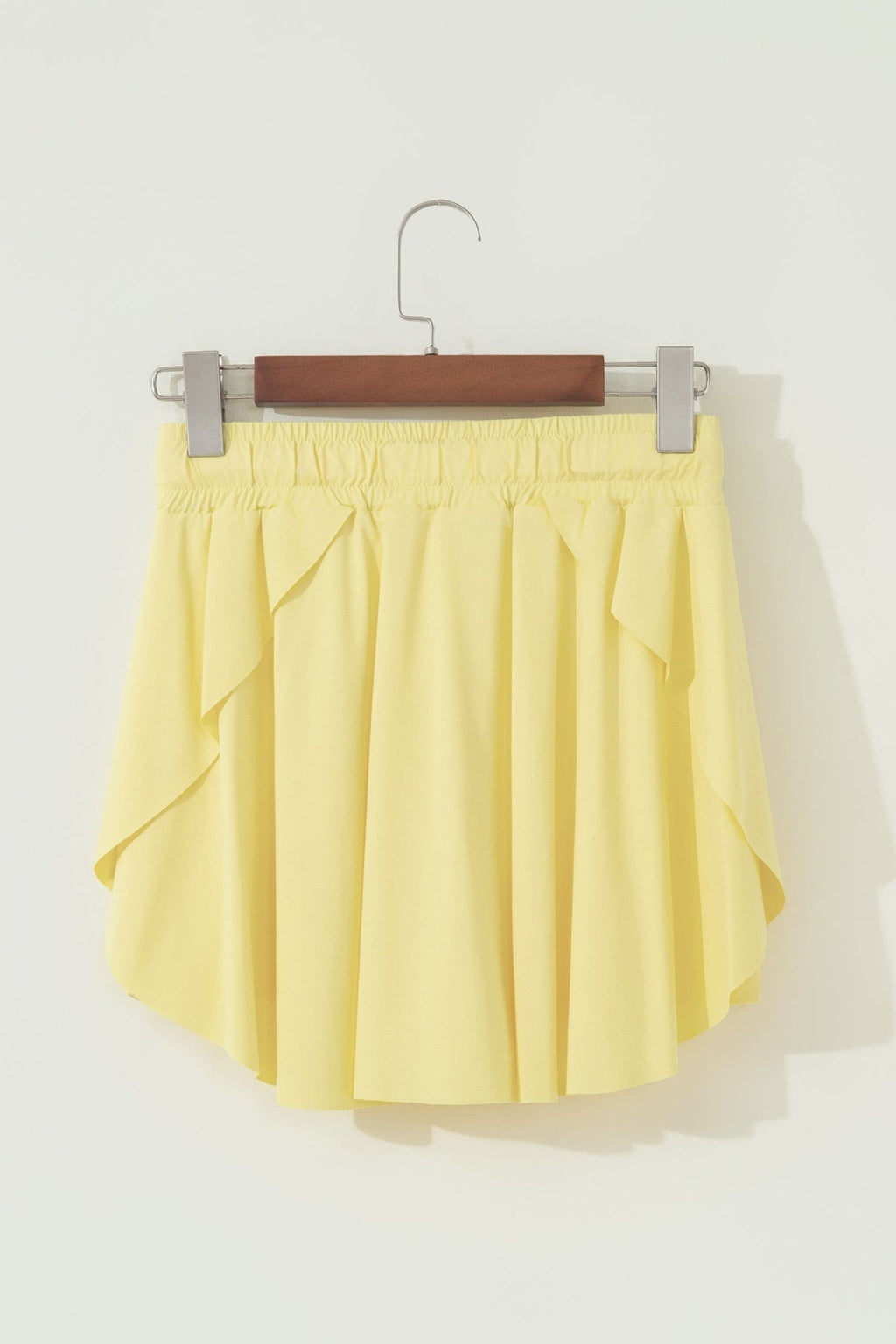 Solid Drawstring Elastic Waist Lined Tennis Skort - Rooted & Reckless Co.