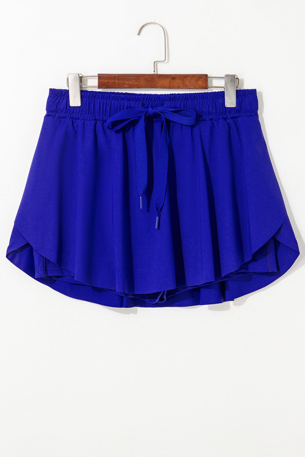 Solid Drawstring Elastic Waist Lined Tennis Skort - Rooted & Reckless Co.