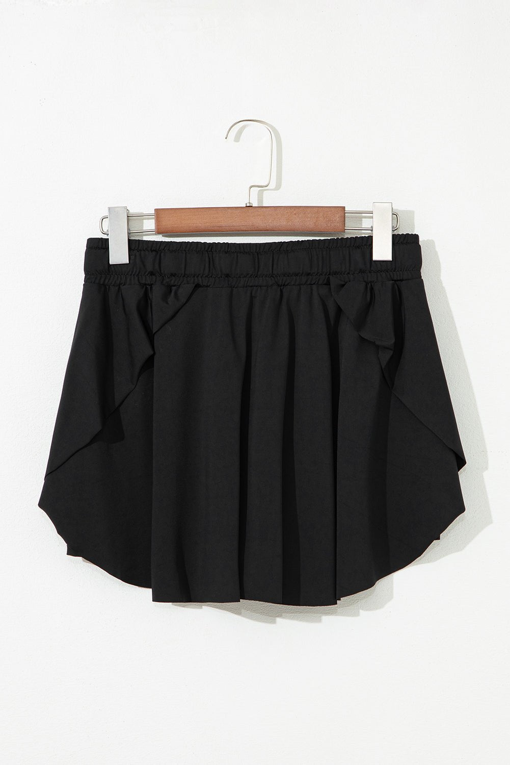 Solid Drawstring Elastic Waist Lined Tennis Skort - Rooted & Reckless Co.