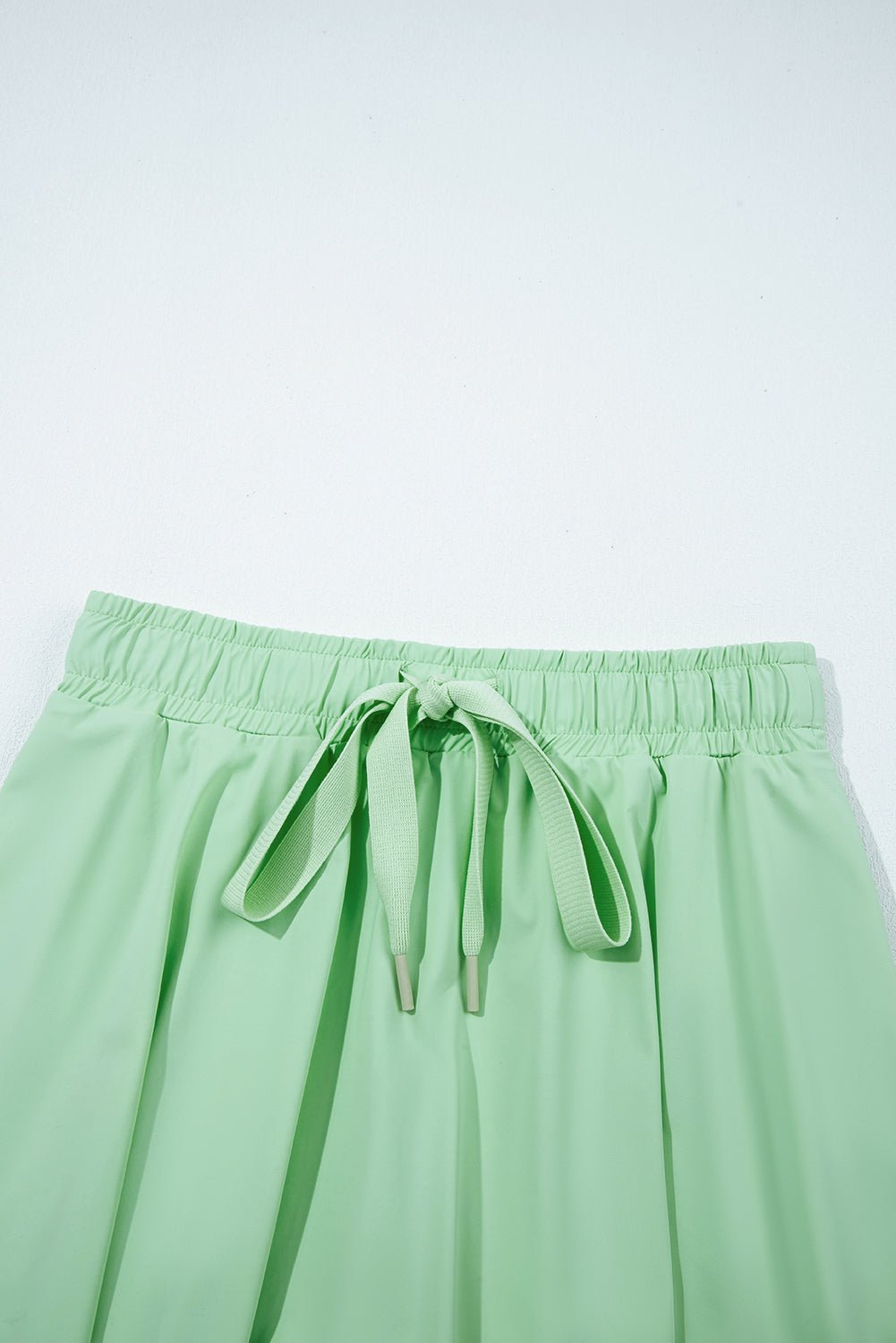 Solid Drawstring Elastic Waist Lined Tennis Skort - Rooted & Reckless Co.
