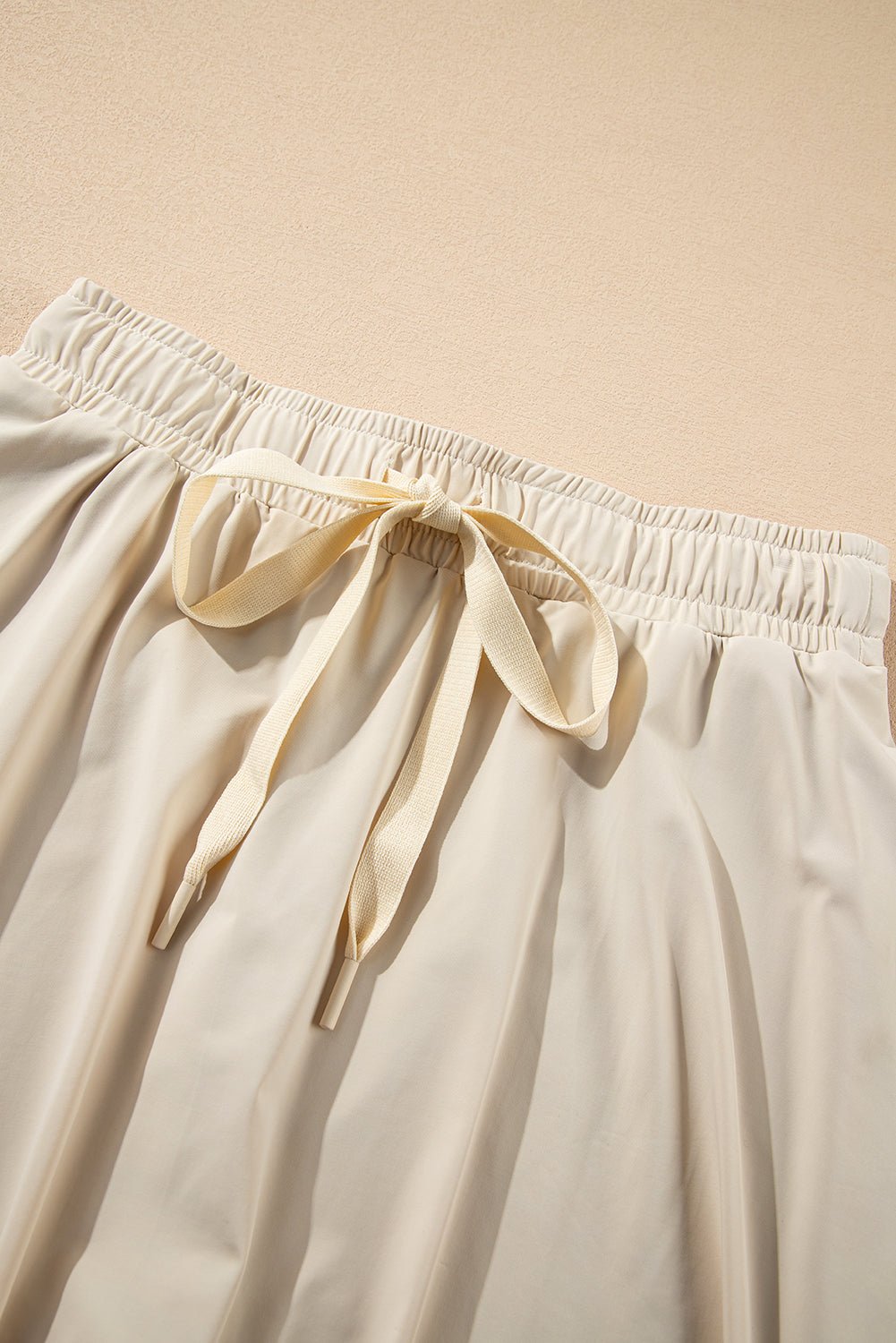 Solid Drawstring Elastic Waist Lined Tennis Skort - Rooted & Reckless Co.