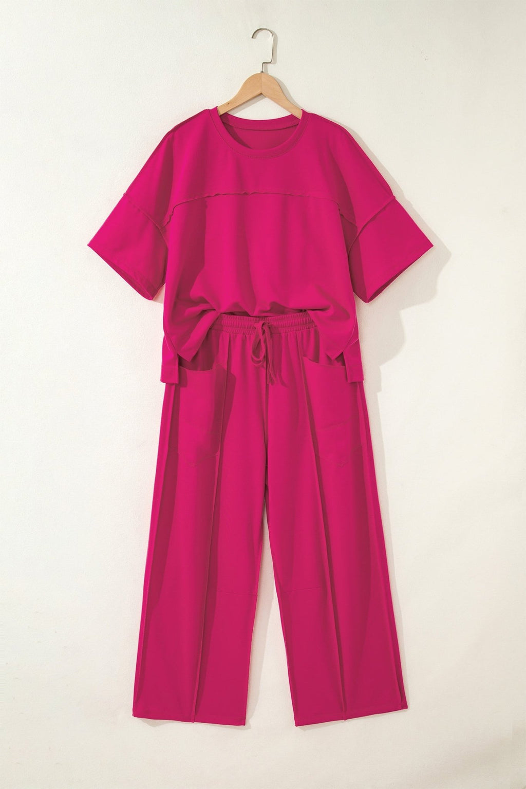 Solid Drop Shoulder Boxy Tee & Barrel Pants Set - Rooted & Reckless Co.