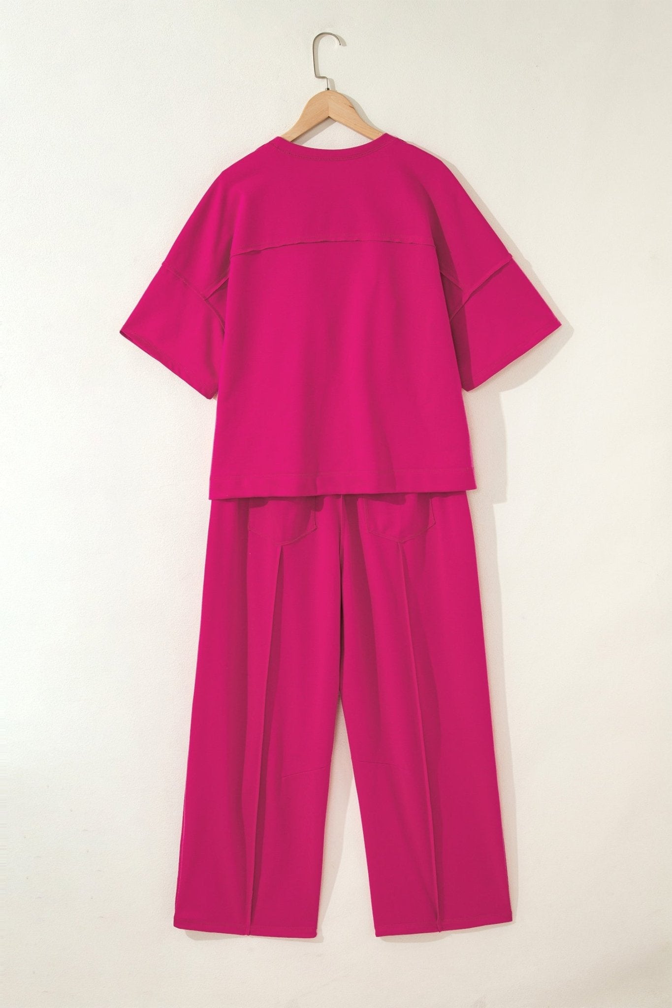 Solid Drop Shoulder Boxy Tee & Barrel Pants Set - Rooted & Reckless Co.