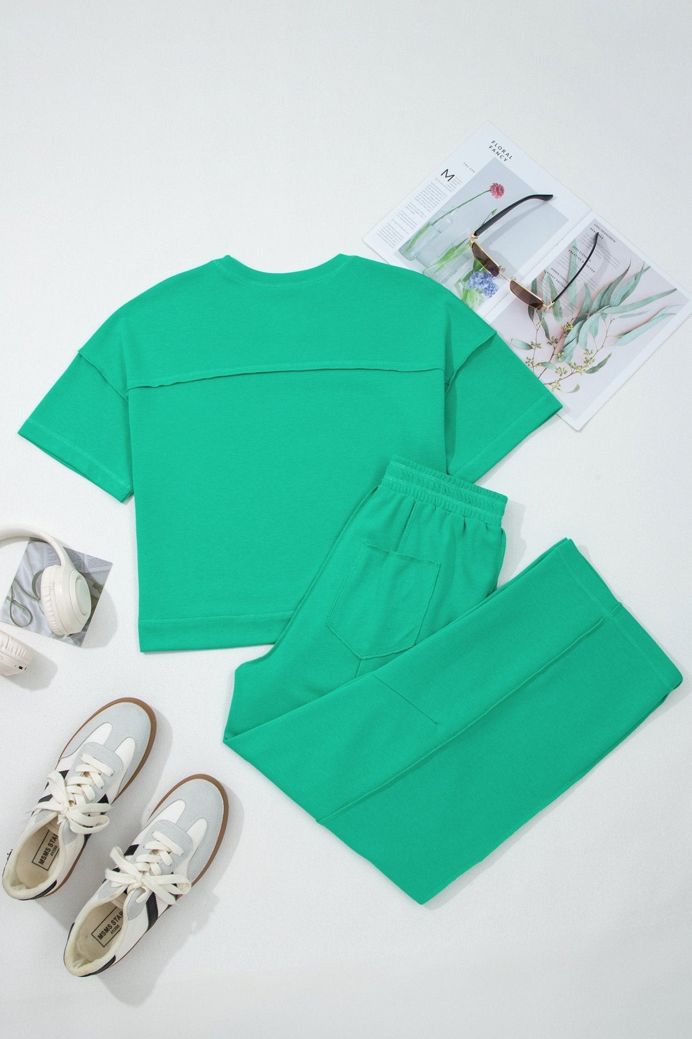 Solid Drop Shoulder Boxy Tee & Barrel Pants Set - Rooted & Reckless Co.