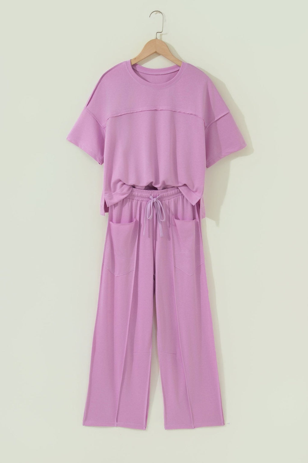 Solid Drop Shoulder Boxy Tee & Barrel Pants Set - Rooted & Reckless Co.