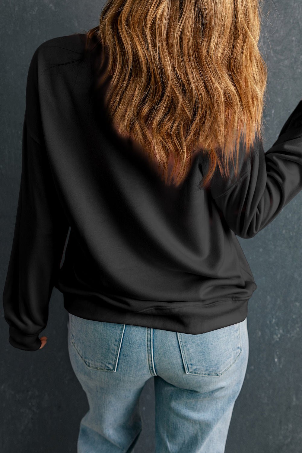 Solid Drop Shoulder Crewneck Pullover Sweatshirt - Rooted & Reckless Co.