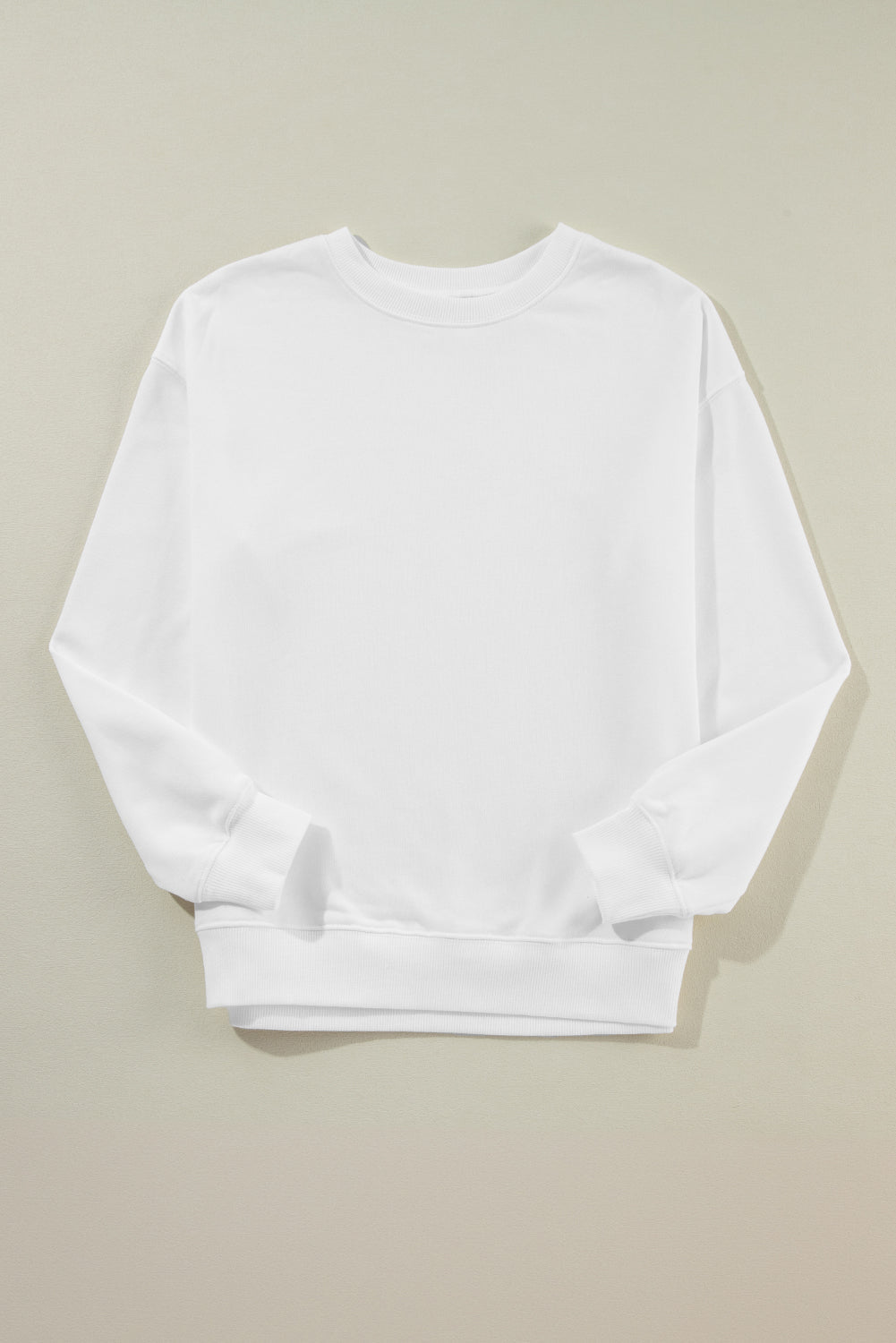 Solid Drop Shoulder Crewneck Pullover Sweatshirt - Rooted & Reckless Co.