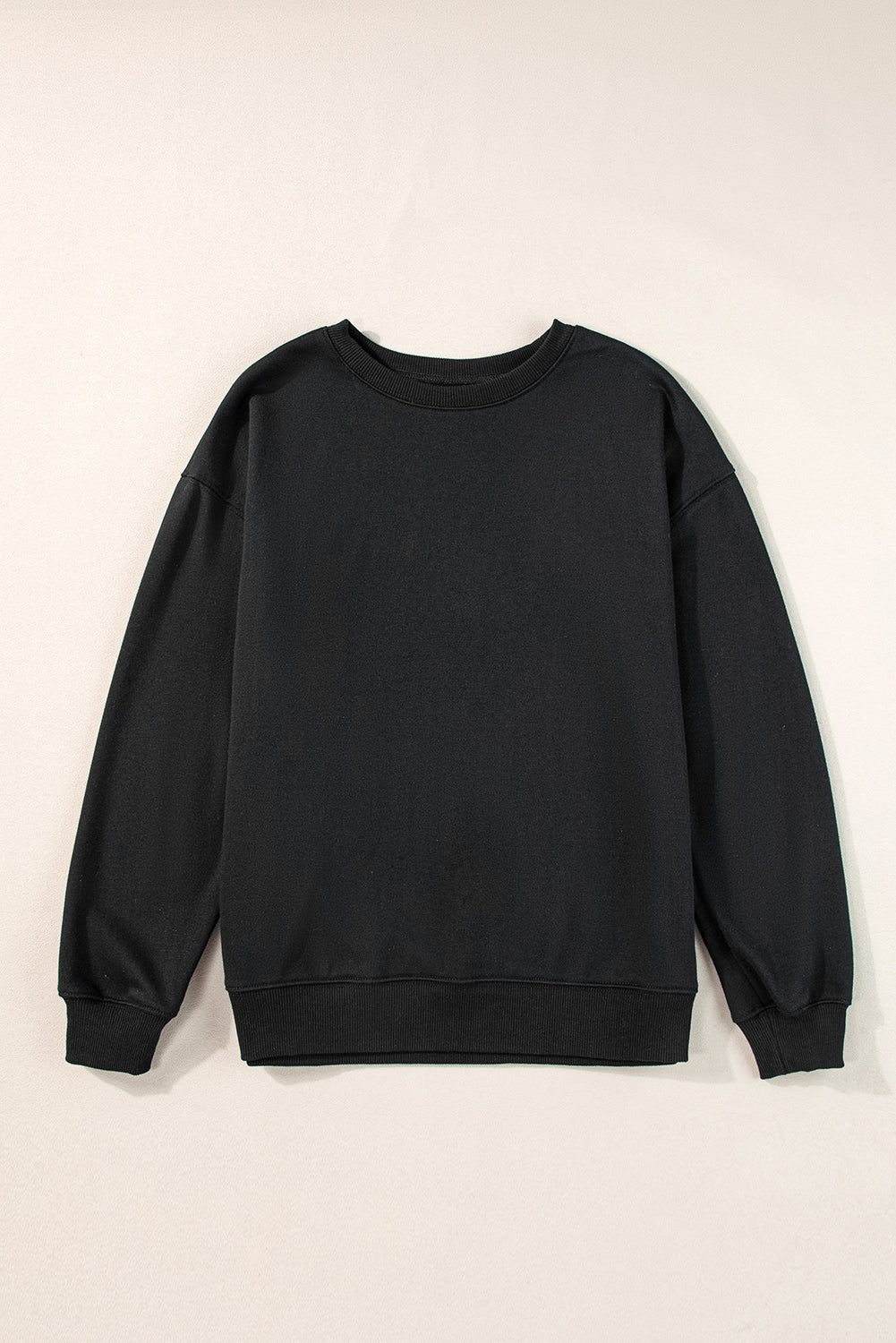 Solid Drop Shoulder Crewneck Pullover Sweatshirt - Rooted & Reckless Co.