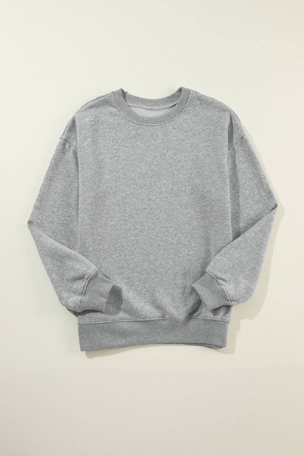 Solid Drop Shoulder Crewneck Pullover Sweatshirt - Rooted & Reckless Co.