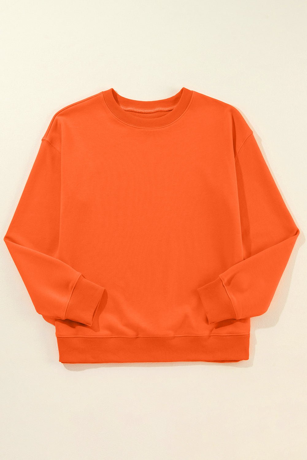 Solid Drop Shoulder Crewneck Pullover Sweatshirt - Rooted & Reckless Co.