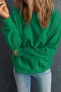 Solid Drop Shoulder Crewneck Pullover Sweatshirt - Rooted & Reckless Co.