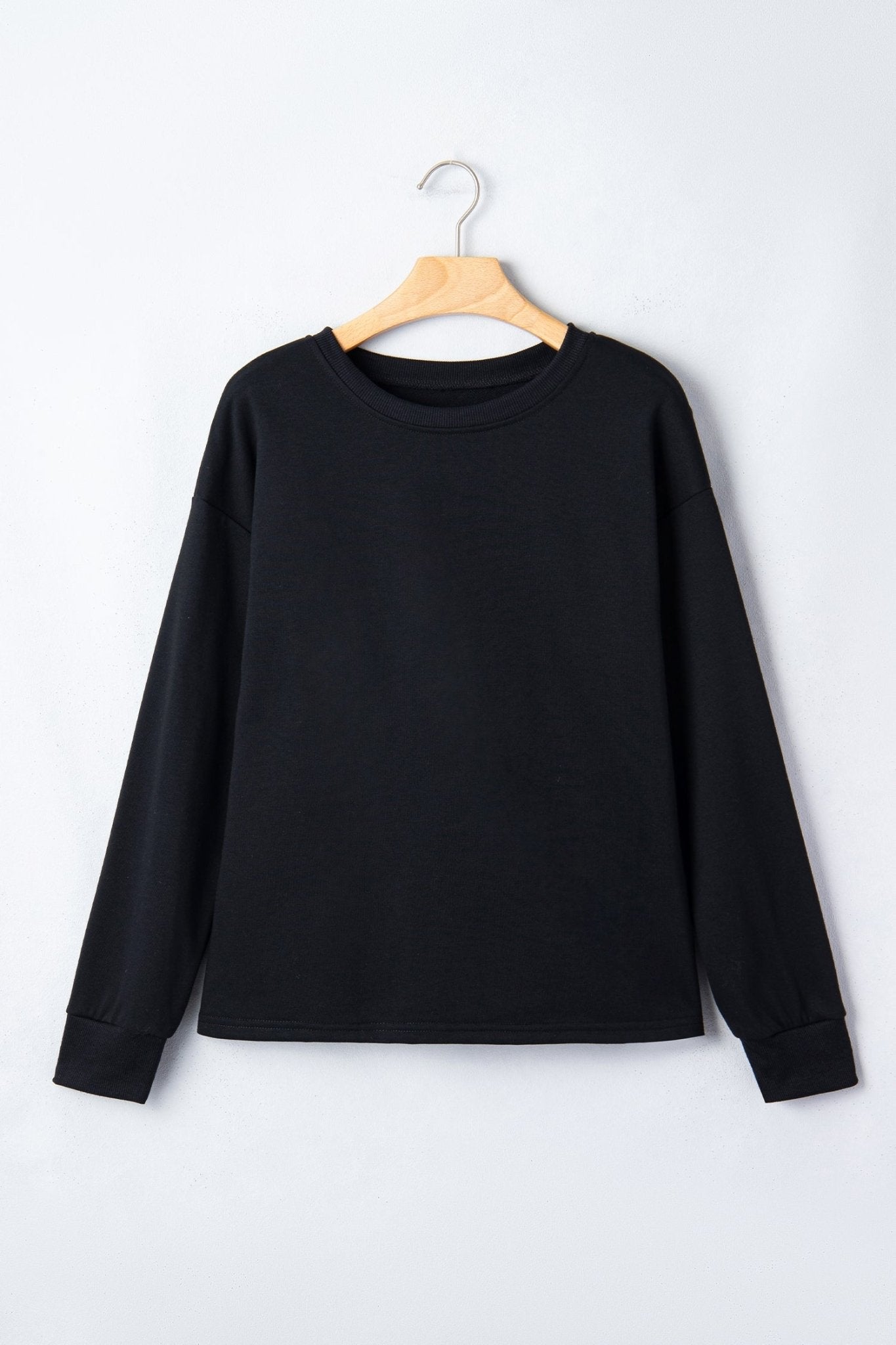 Solid Drop Shoulder Long Sleeve Top - Rooted & Reckless Co.