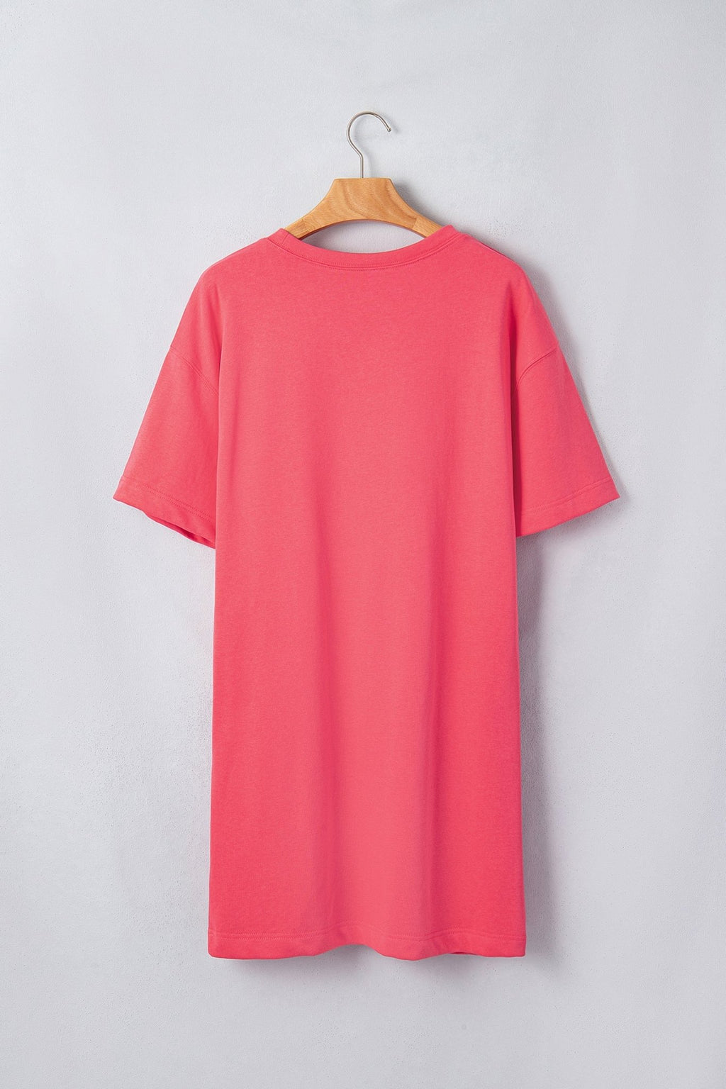 Solid Drop Shoulder Loose T-Shirt Mini Dress - Rooted & Reckless Co.