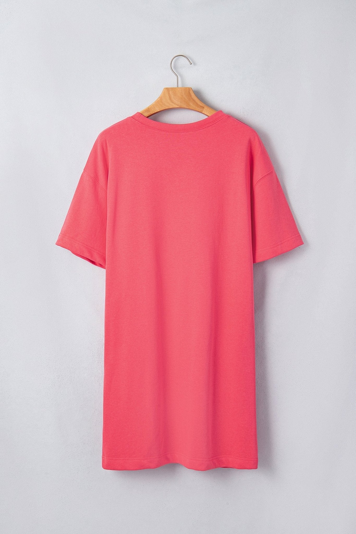 Solid Drop Shoulder Loose T-Shirt Mini Dress - Rooted & Reckless Co.