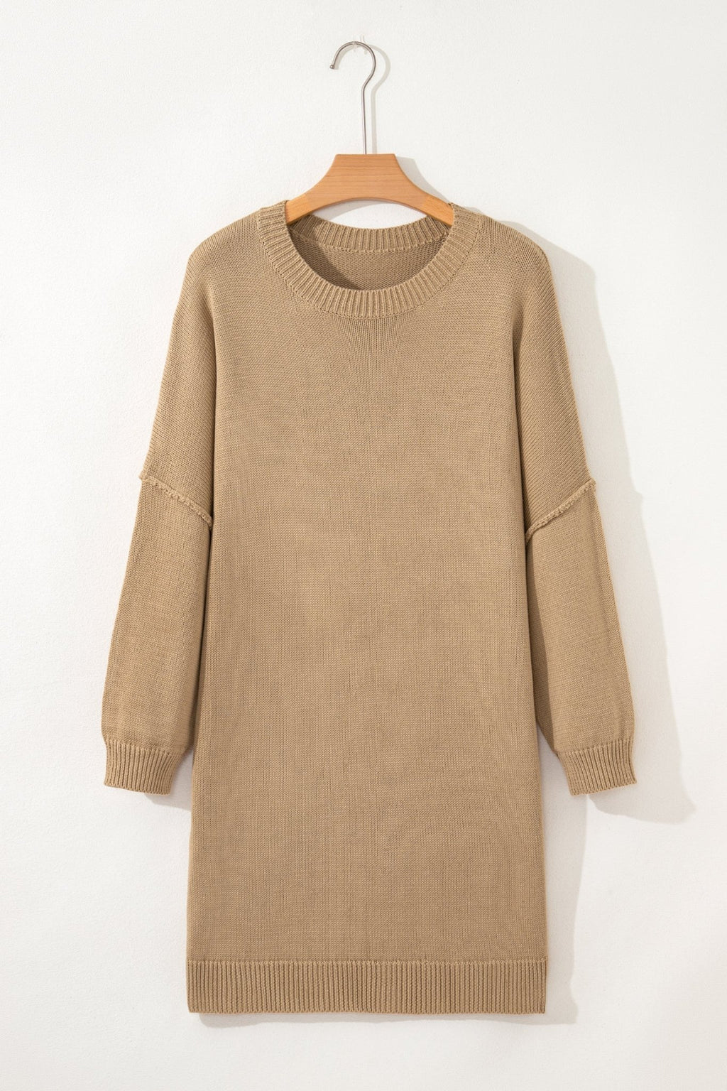 Solid Drop Shoulder Oversize Mini Sweater Dress - Rooted & Reckless Co.