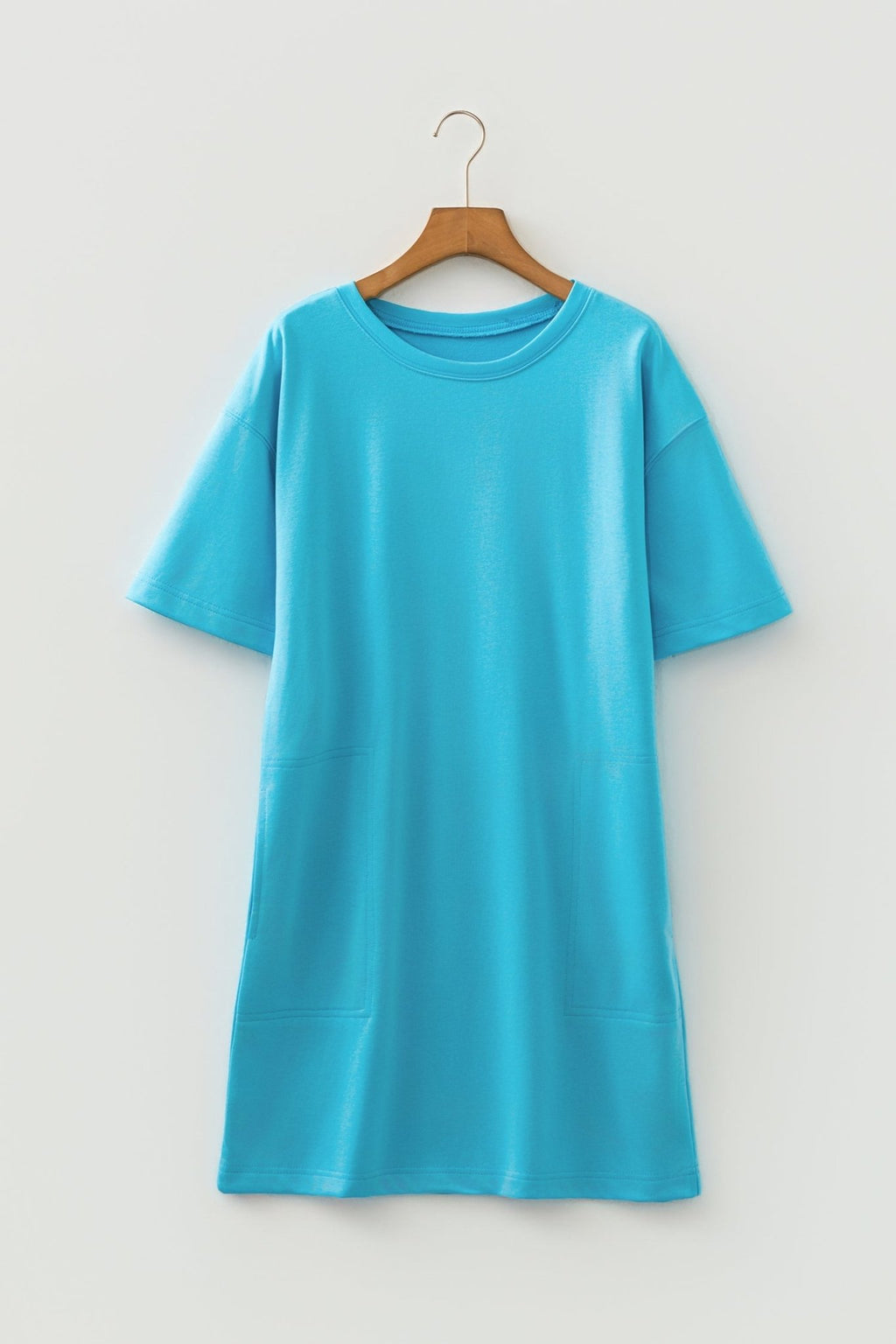 Solid Drop Shoulder T-Shirt Mini Dress - Rooted & Reckless Co.