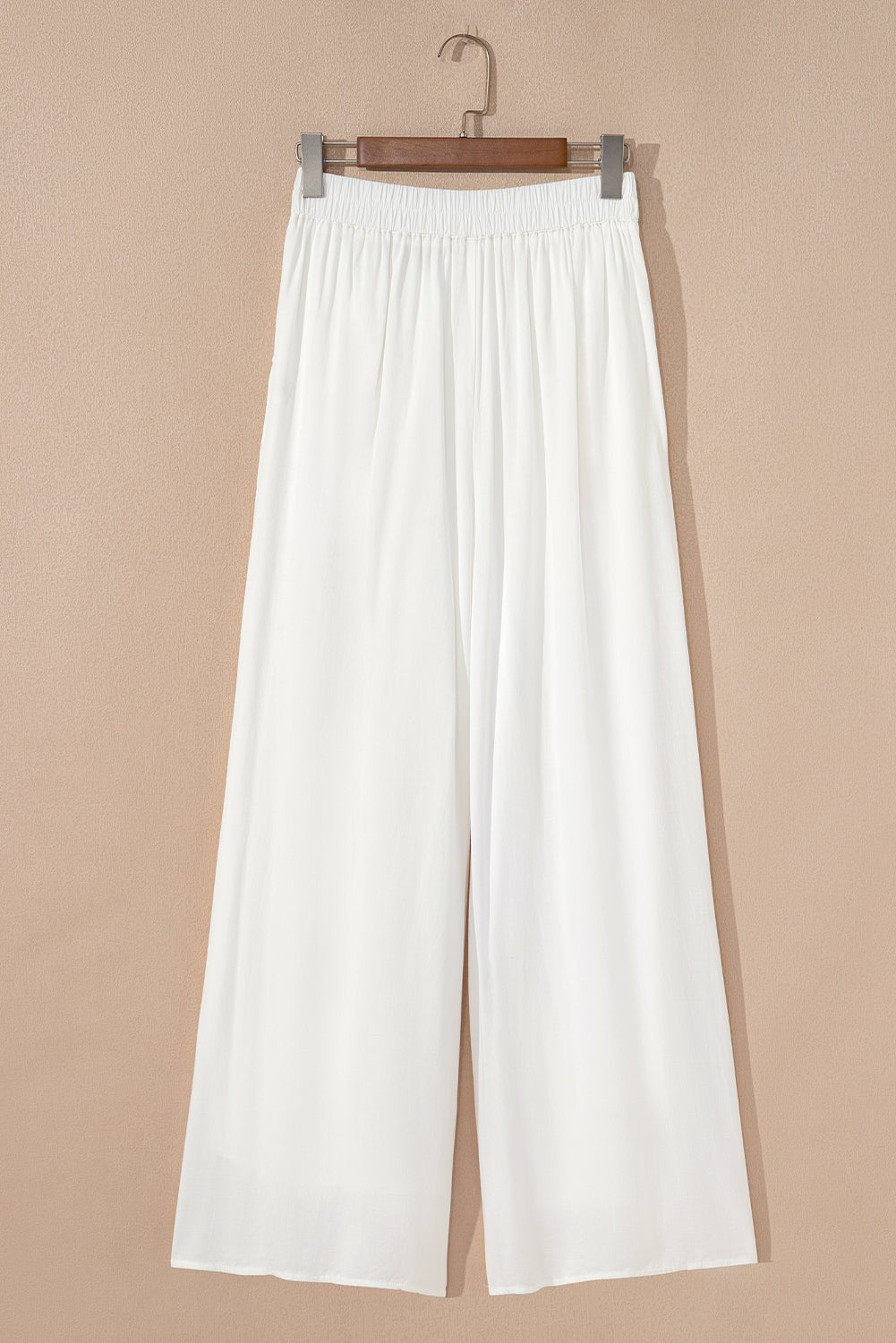 Solid Drop Waist Pleated Wide Leg Pants - Rooted & Reckless Co.