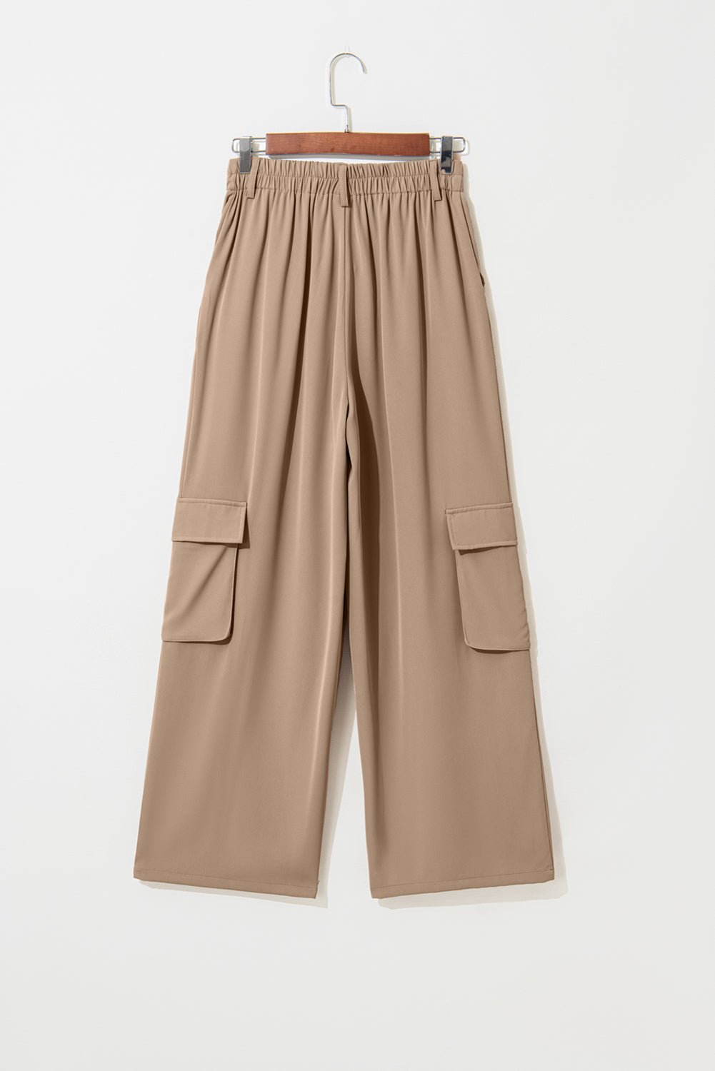 Solid Elastic High-Waist Pants - Rooted & Reckless Co.