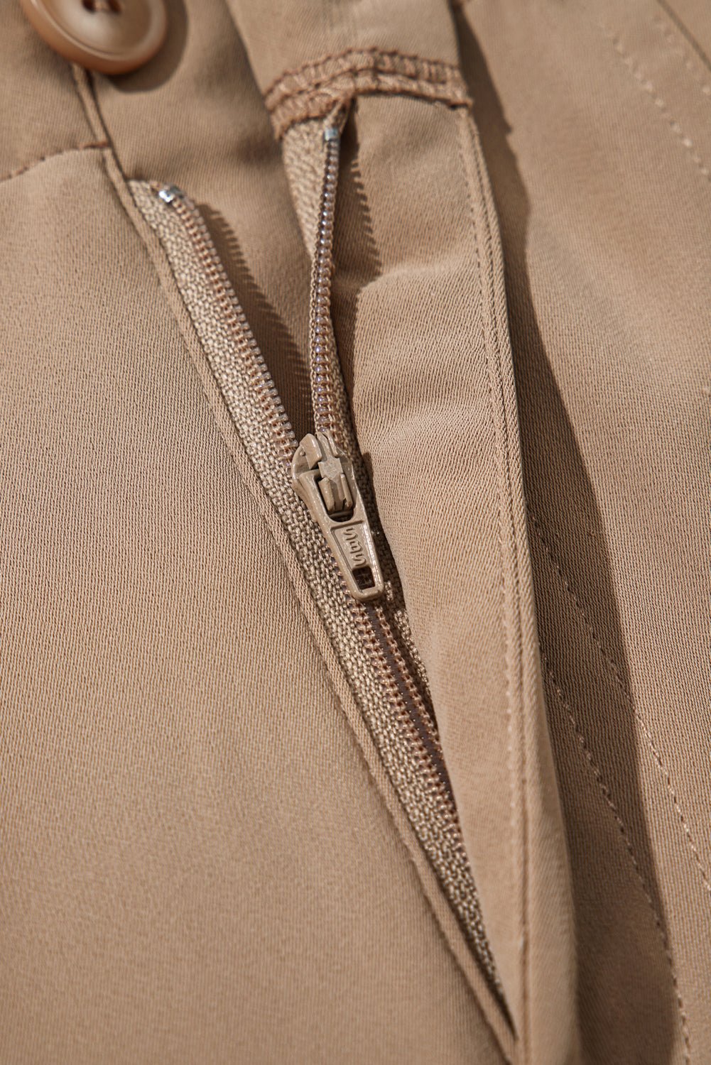 Solid Elastic High-Waist Pants - Rooted & Reckless Co.