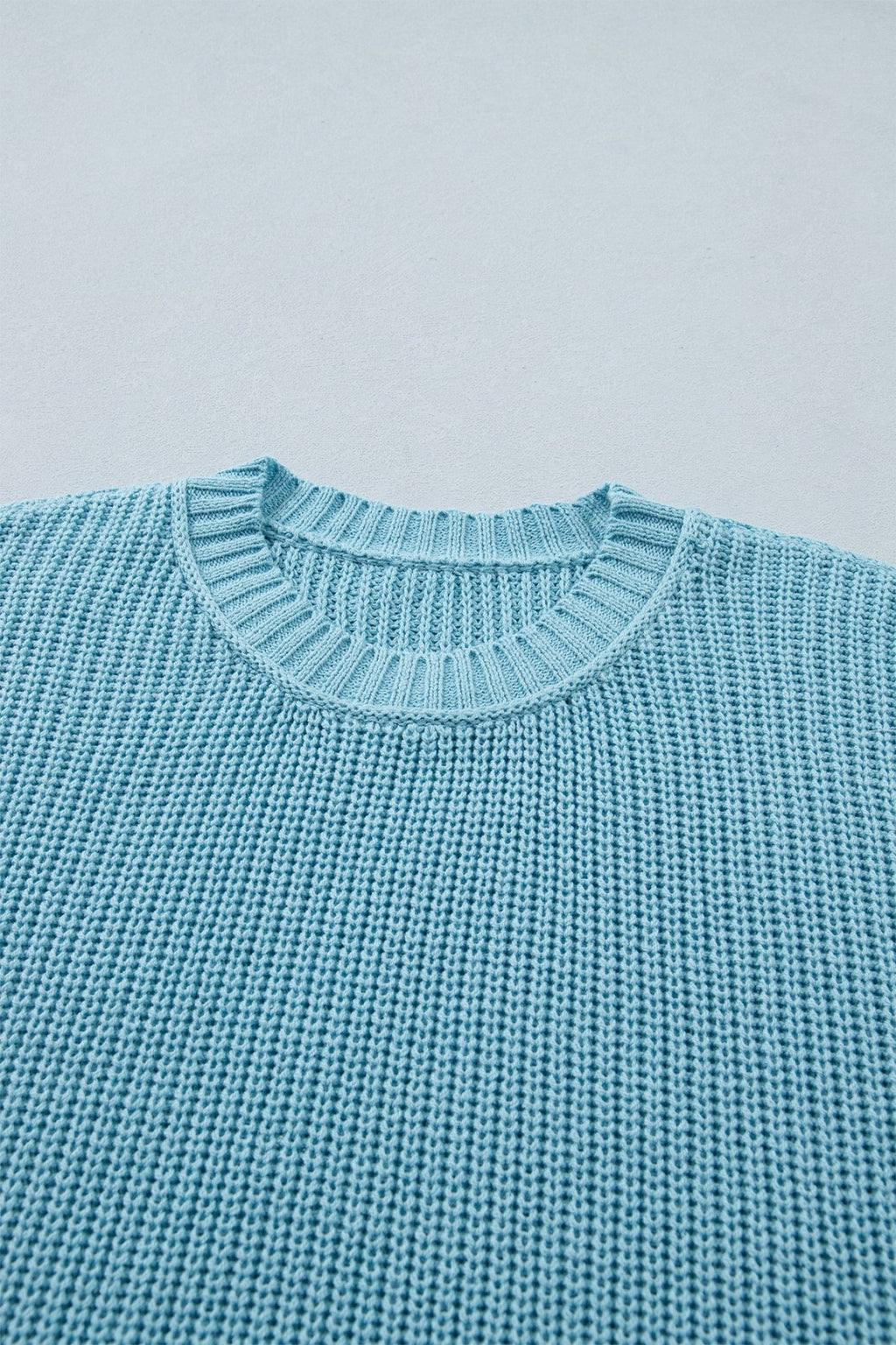 Solid Exposed Seam 3/4 Sleeve Loose Sweater - Rooted & Reckless Co.