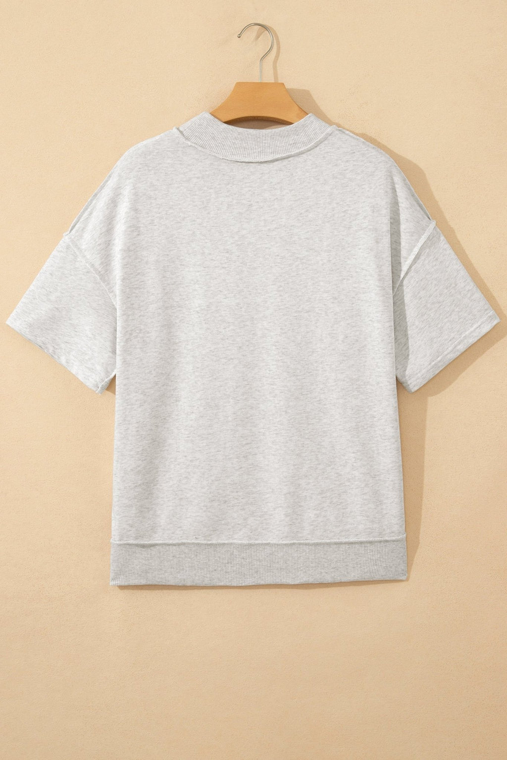 Solid Exposed Seam Mock Neck Tee - Rooted & Reckless Co.