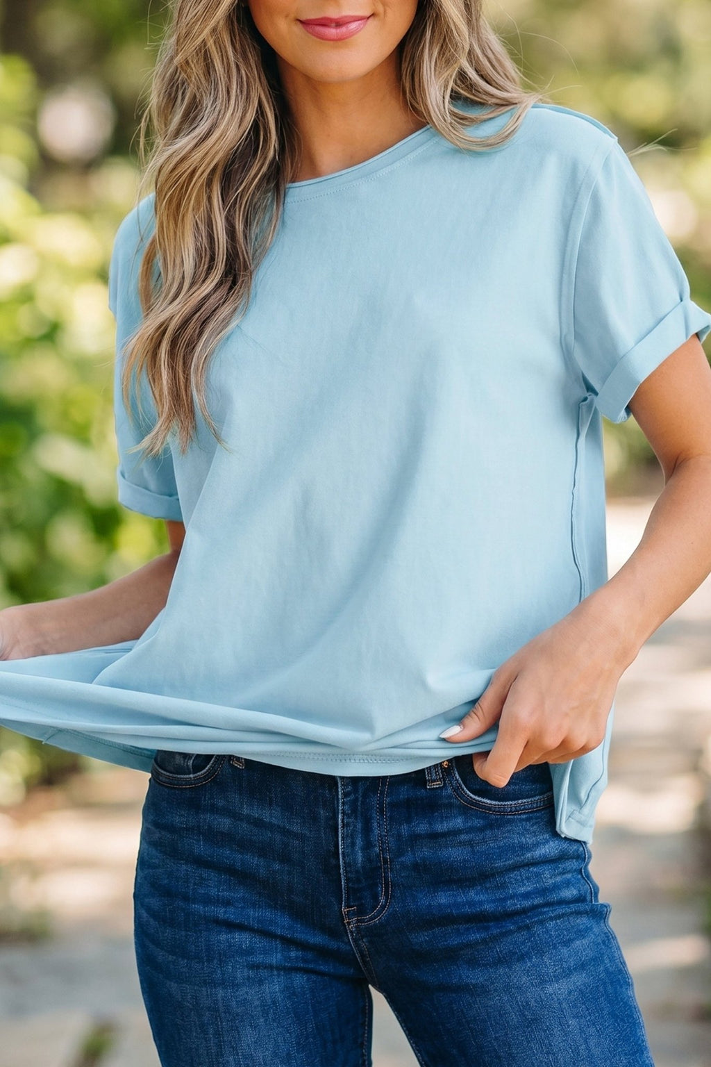 Solid Exposed Seam Short Sleeve T-Shirt - Rooted & Reckless Co.