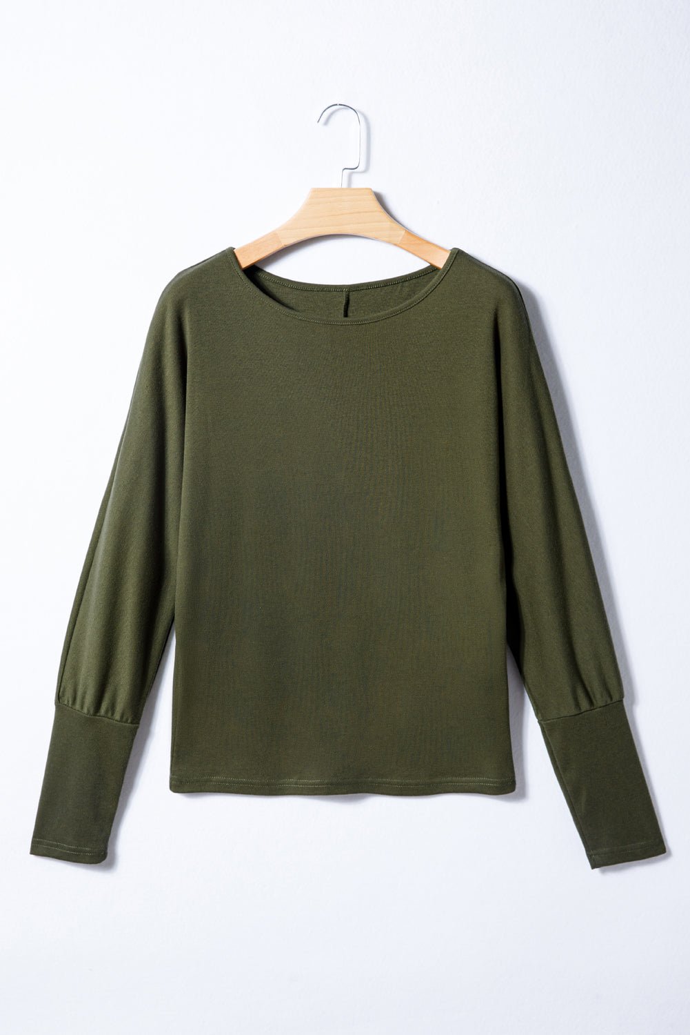 Solid Extended Cuff Long Sleeve Top - Rooted & Reckless Co.