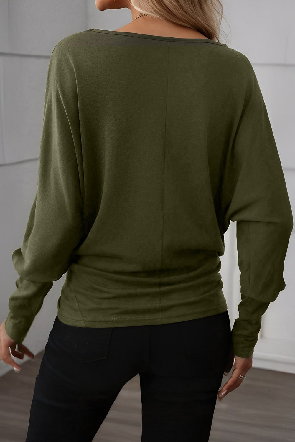 Solid Extended Cuff Long Sleeve Top - Rooted & Reckless Co.
