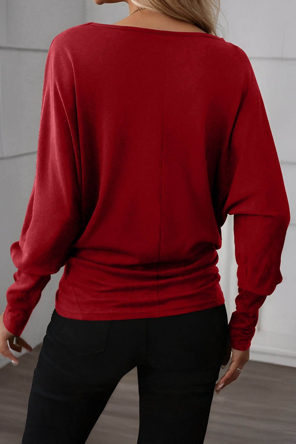 Solid Extended Cuff Long Sleeve Top - Rooted & Reckless Co.
