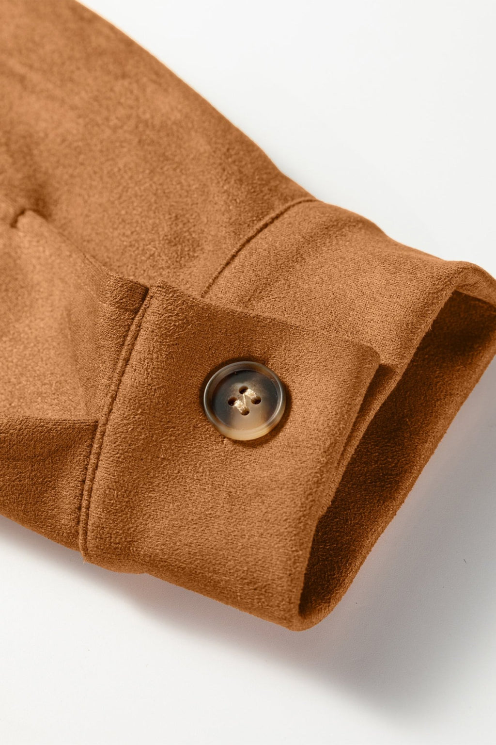 Solid Faux Suede Hollowed Jacket - Rooted & Reckless Co.