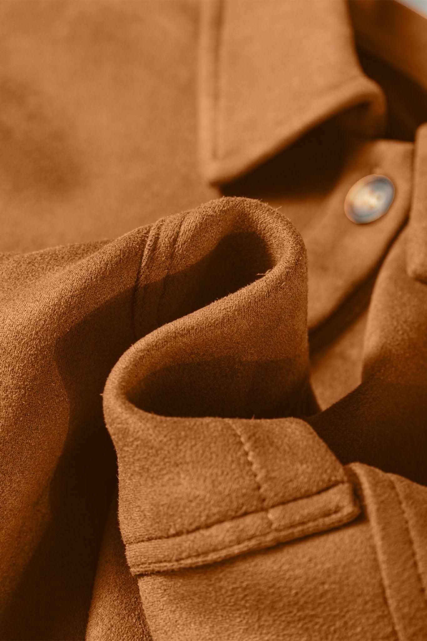 Solid Faux Suede Hollowed Jacket - Rooted & Reckless Co.