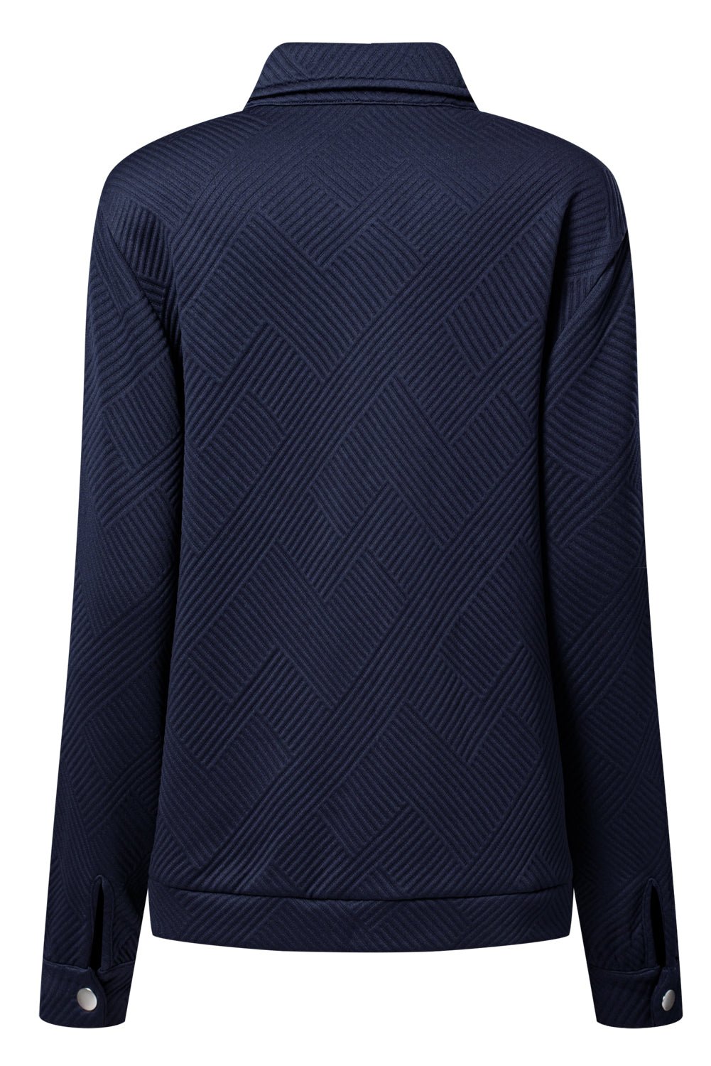 Solid Flap Pocket Shirt Collar Zip Up Jacket - Rooted & Reckless Co.