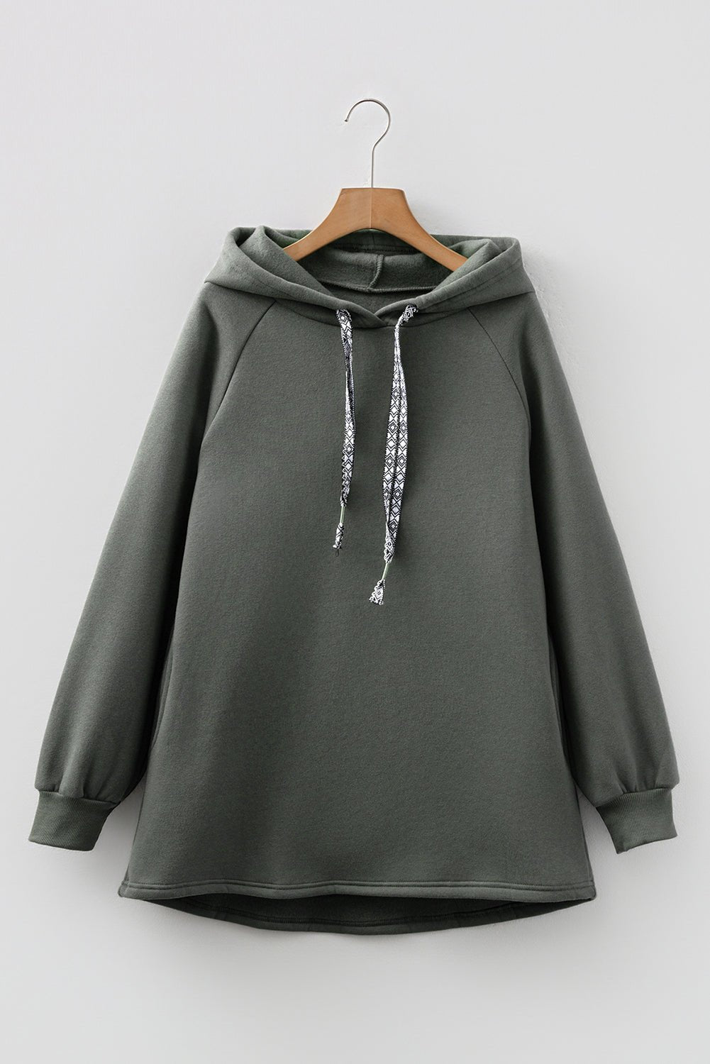 Solid Fleece Lined Drawstring Hoodie - Rooted & Reckless Co.