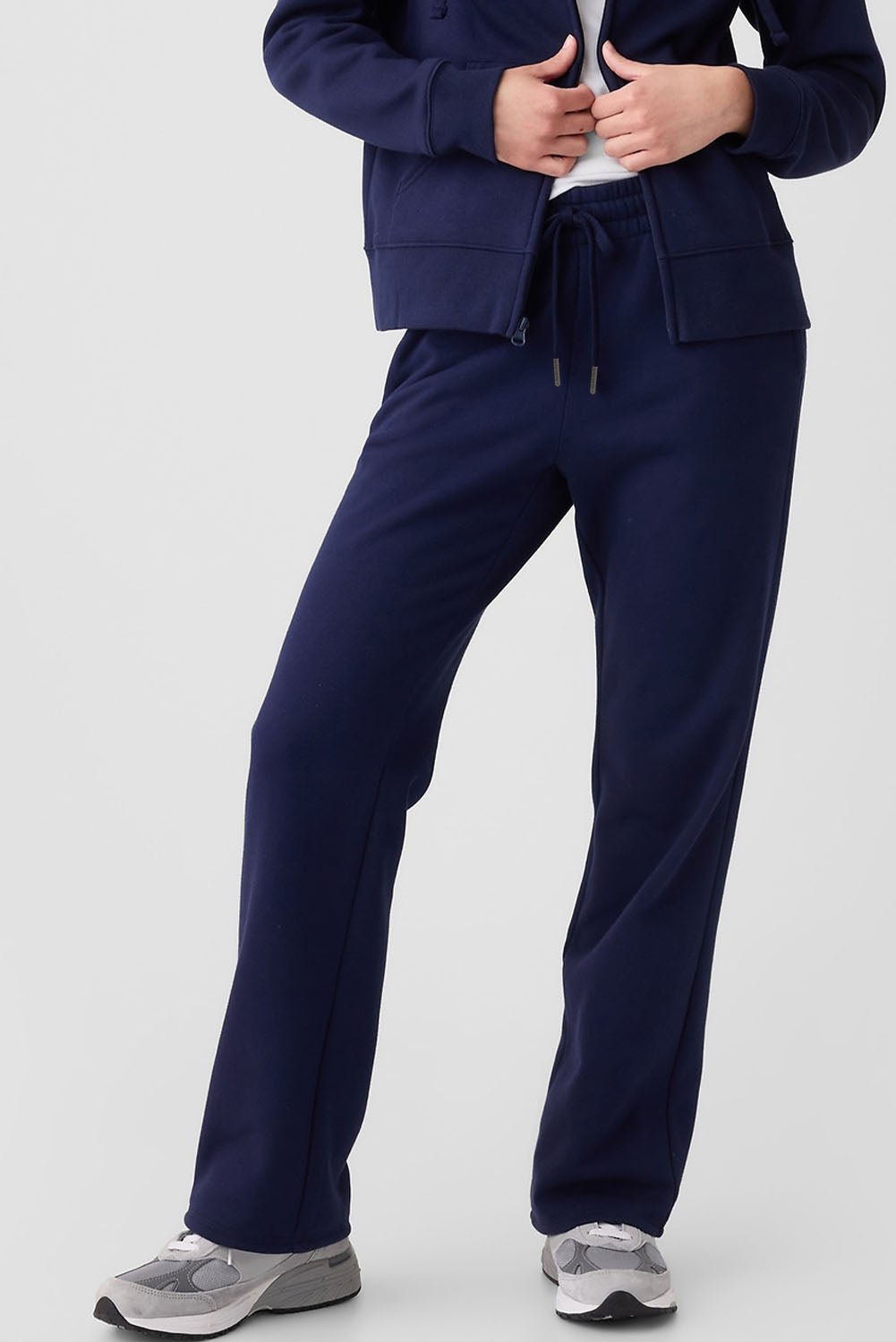 Solid Fleece-Lined Drawstring Waist Pants - Rooted & Reckless Co.
