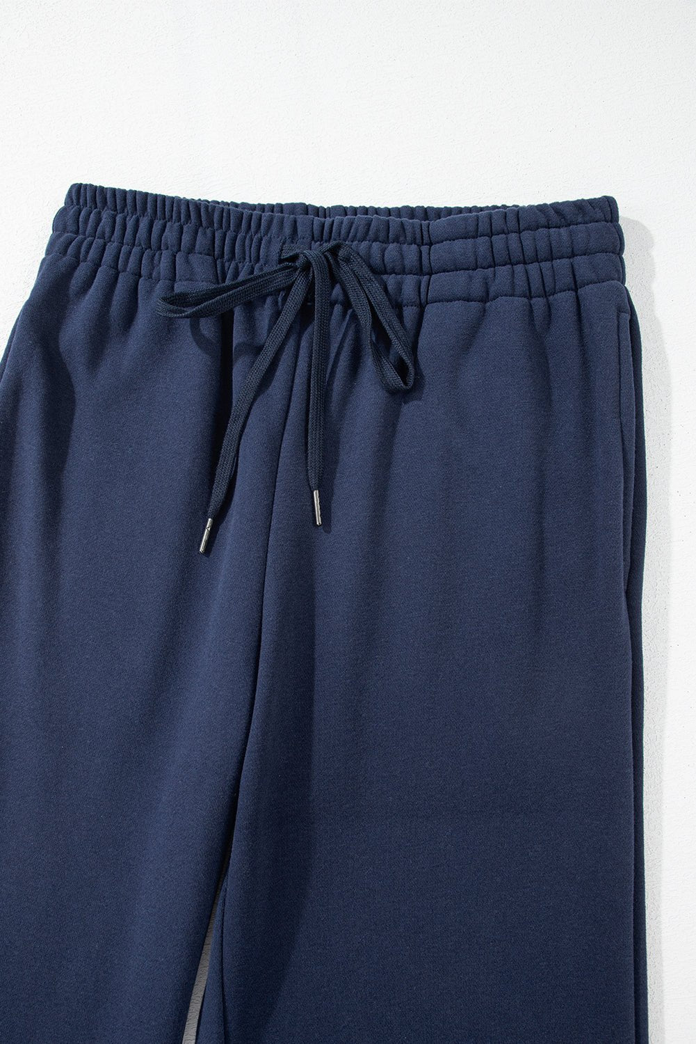 Solid Fleece-Lined Drawstring Waist Pants - Rooted & Reckless Co.