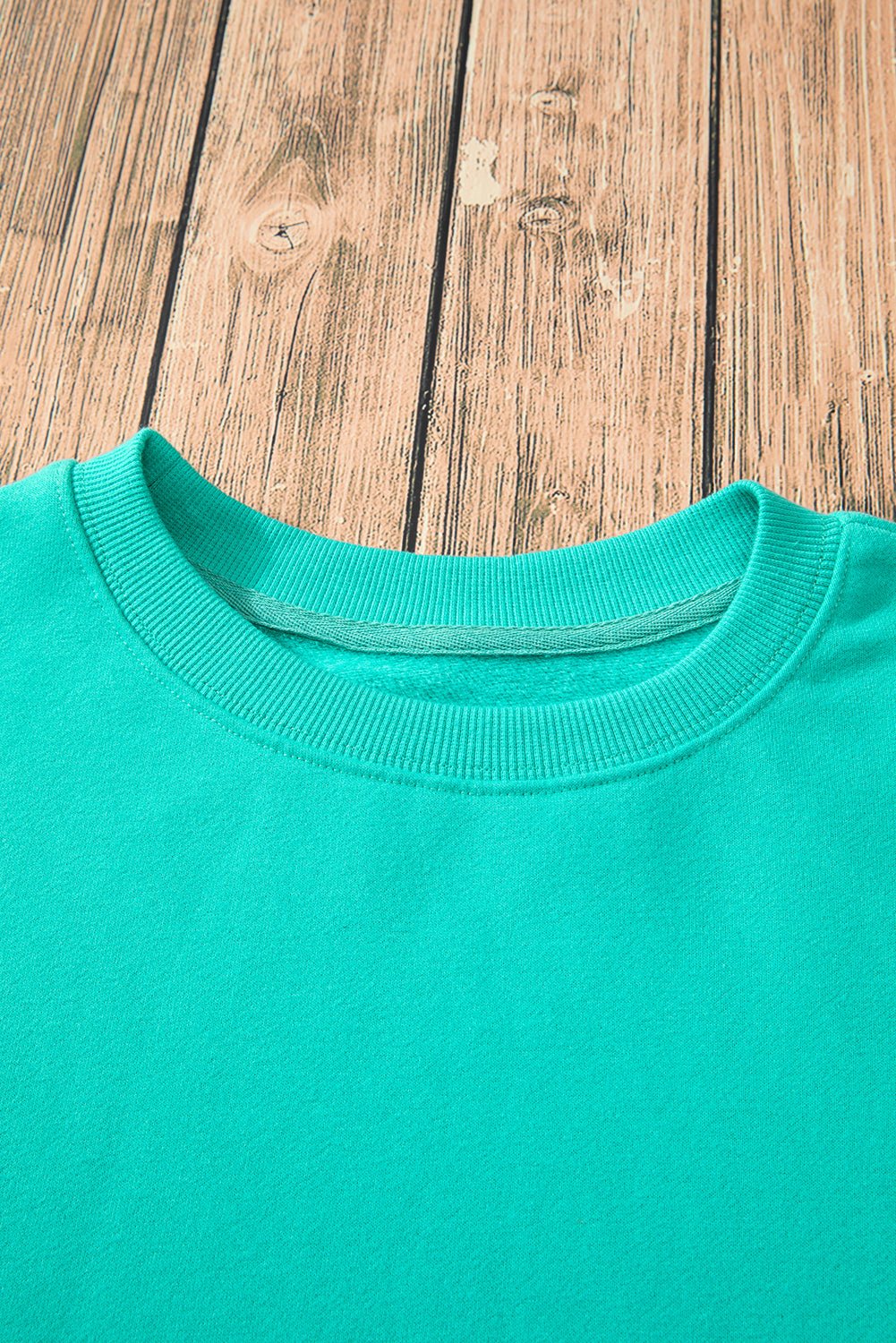 Solid Fleece Lined Drop Shoulder Terry Sweatshirt - Rooted & Reckless Co.